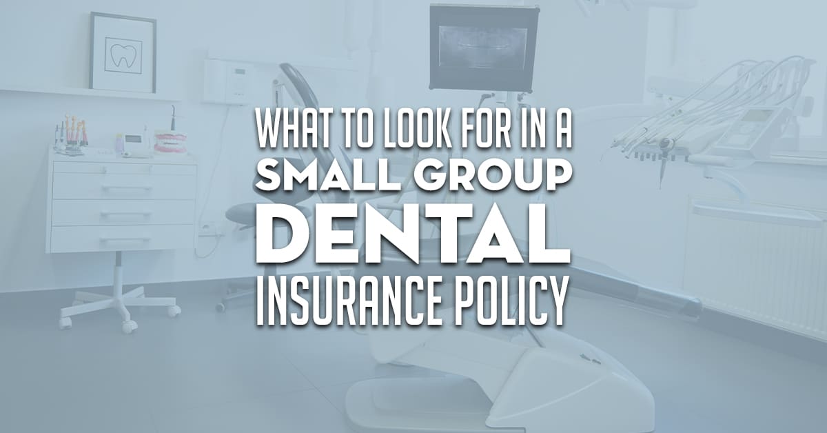 What to look for in a small group dental insurance policy